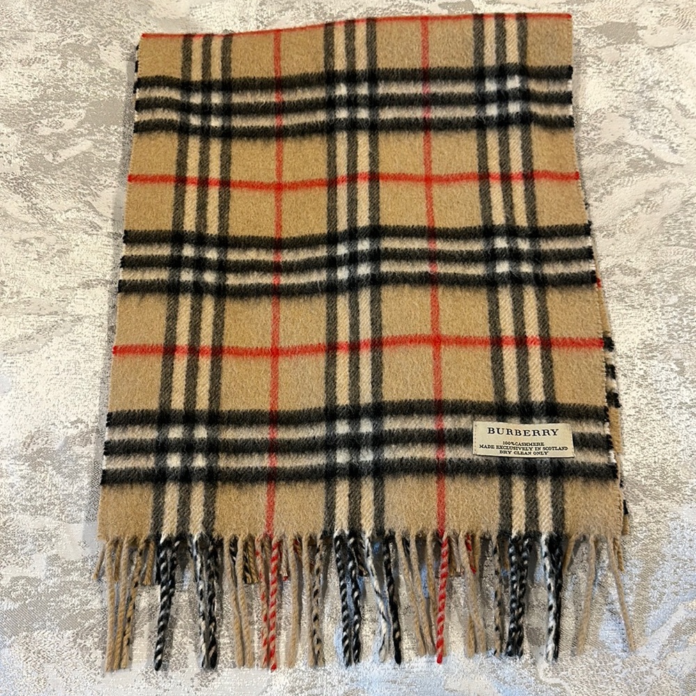 BURBERRY LONDON CHECK 100% CASHMERE SCARF